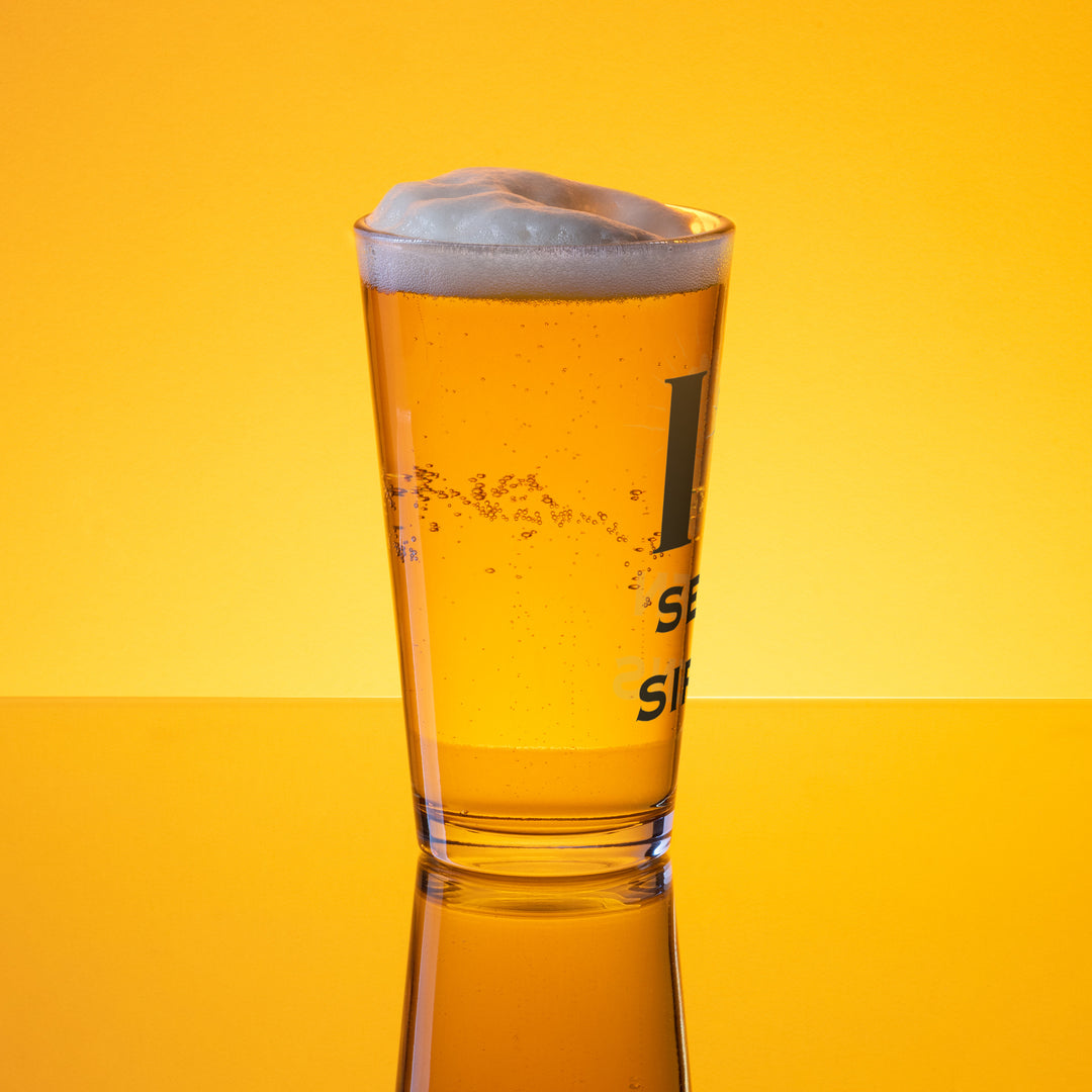 Black - I Hop pint glass